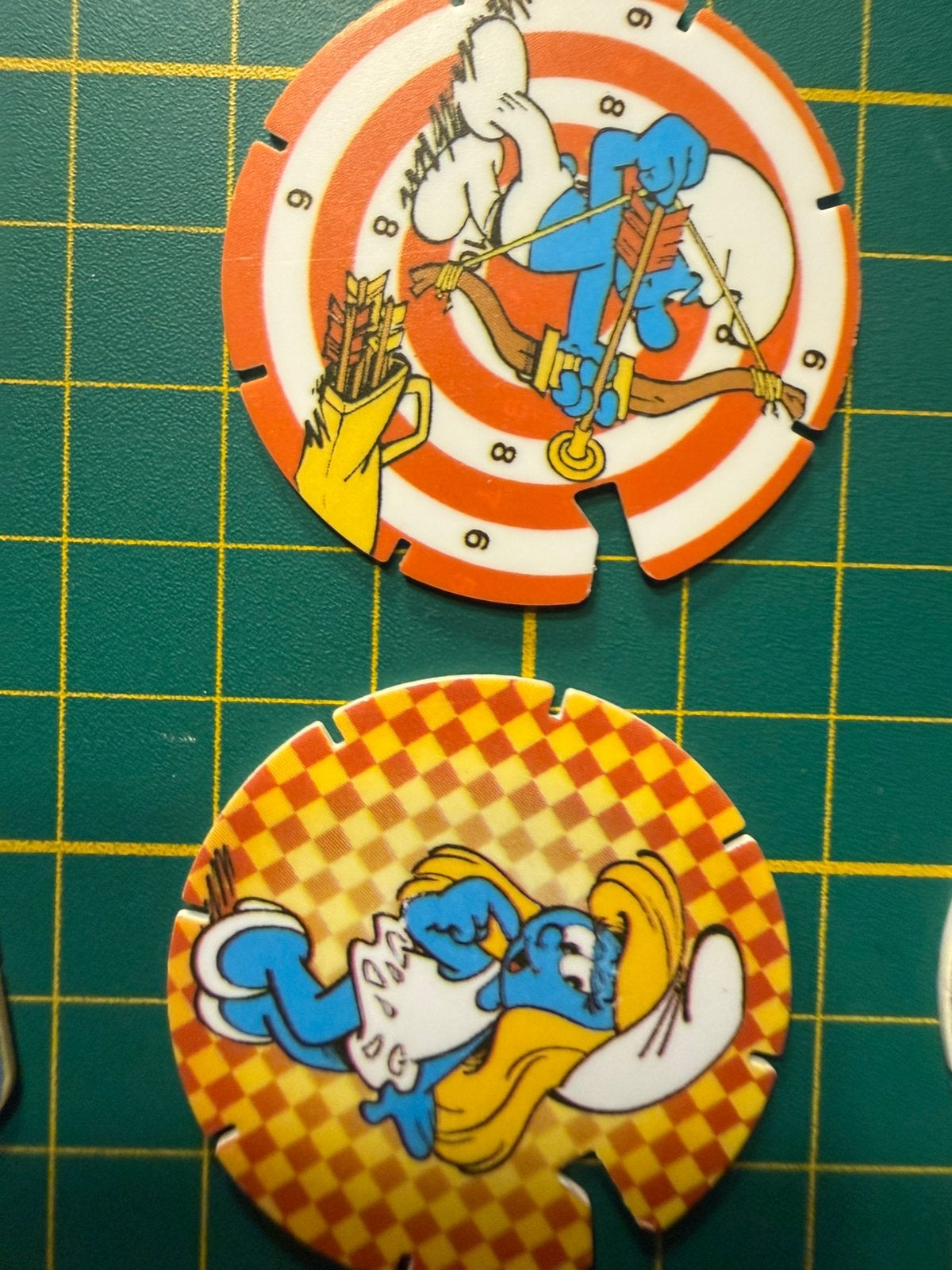 2x Original Vintage Smurfs Flippo’s, Ophalen of Verzenden, Losse flippo's