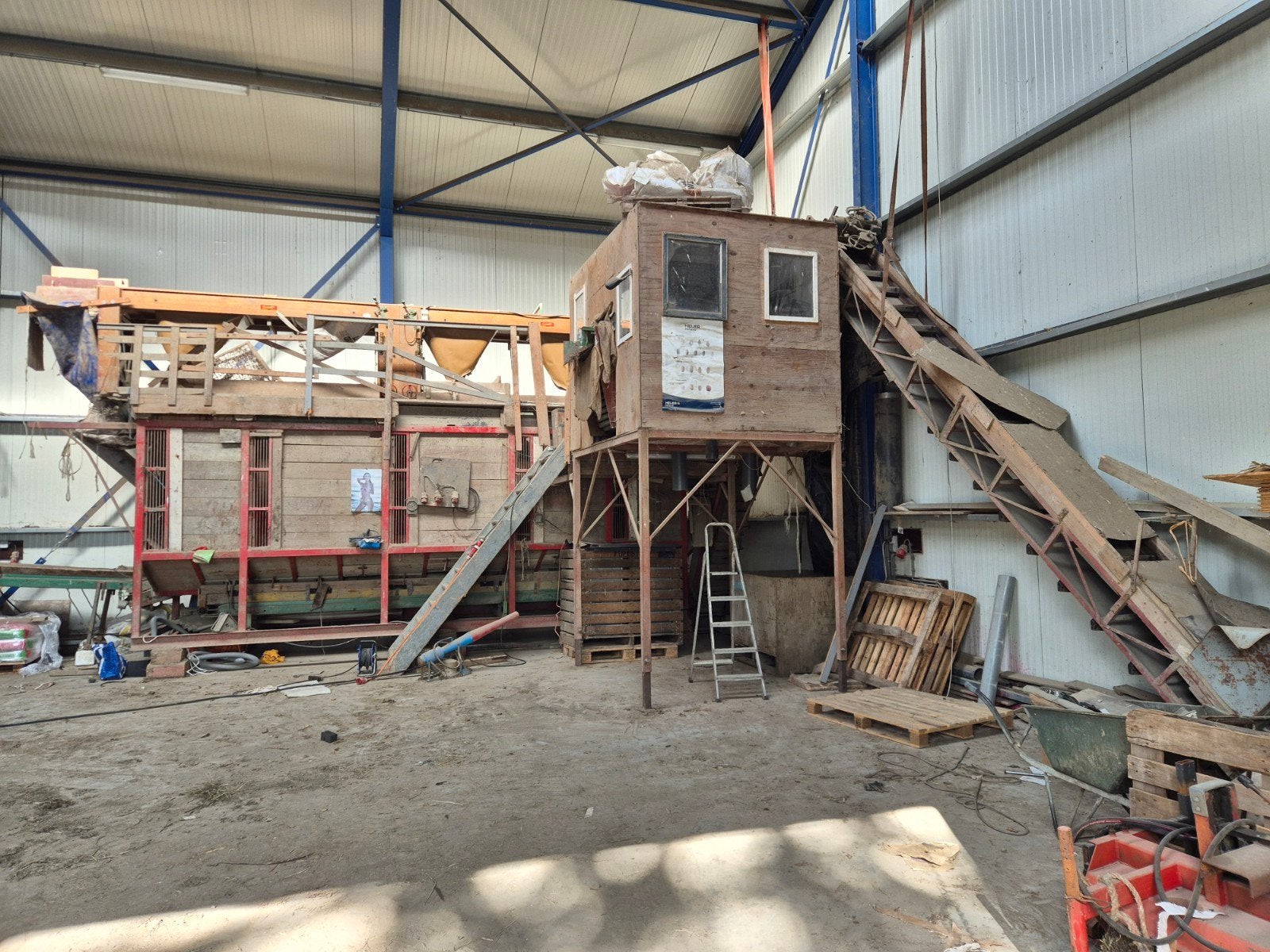 aardappel bunker sorteermachine/installatie, Ophalen, Akkerbouw, Aardappeltechniek