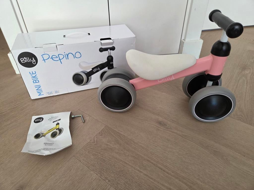 Billy pepino loopfietsje roze, Ophalen, Zo goed als nieuw, Loopfiets
