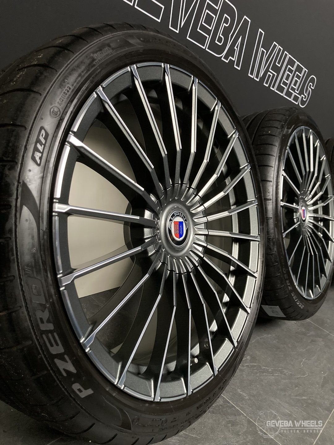 20” originele BMW Alpina B4 G26 velgen + banden breedset, Gebruikt, 255 mm, -, -