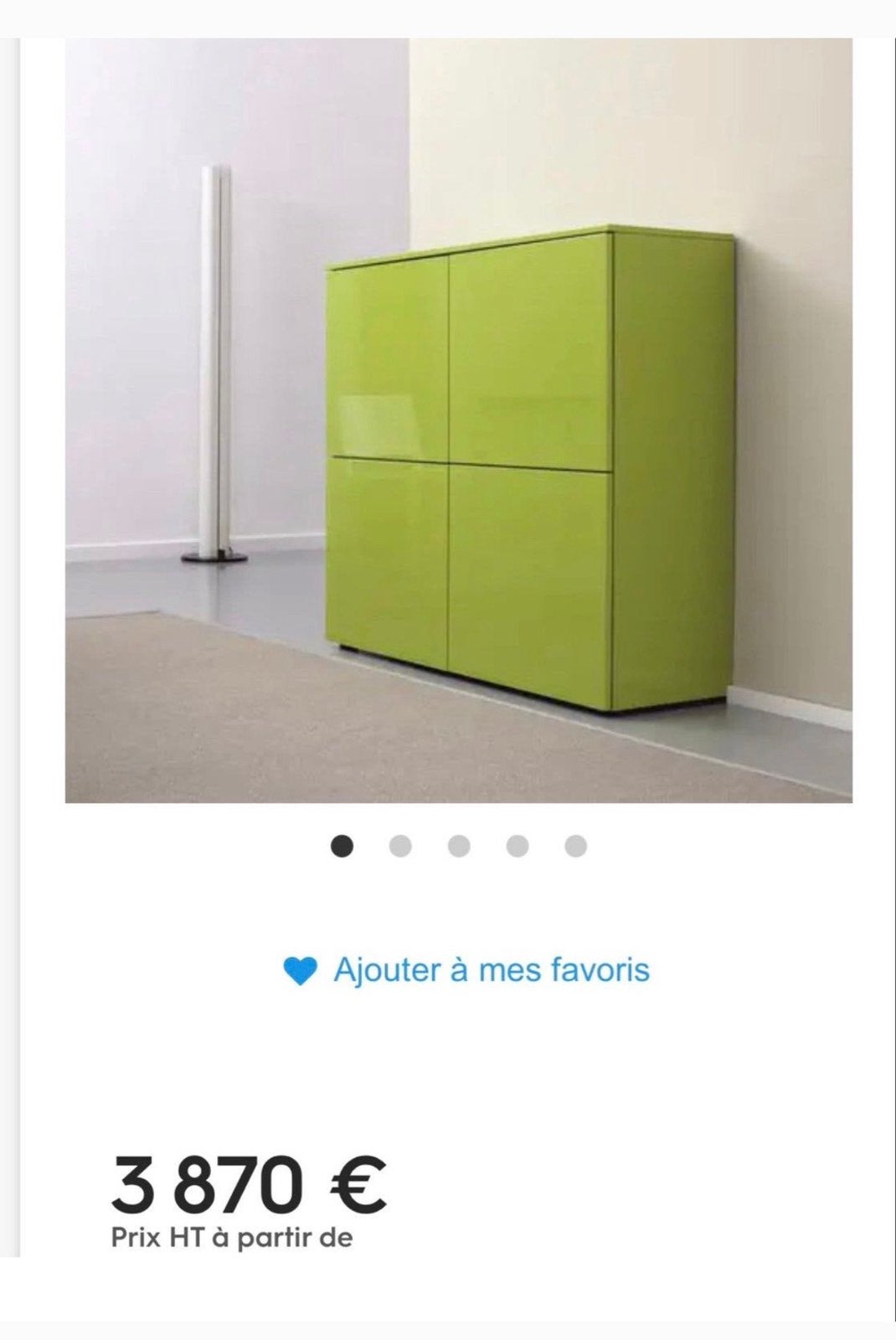 Groene moderne Mercury kast met 4 deuren - Made in Italy, Huis en Inrichting, Ophalen, Zo goed als nieuw