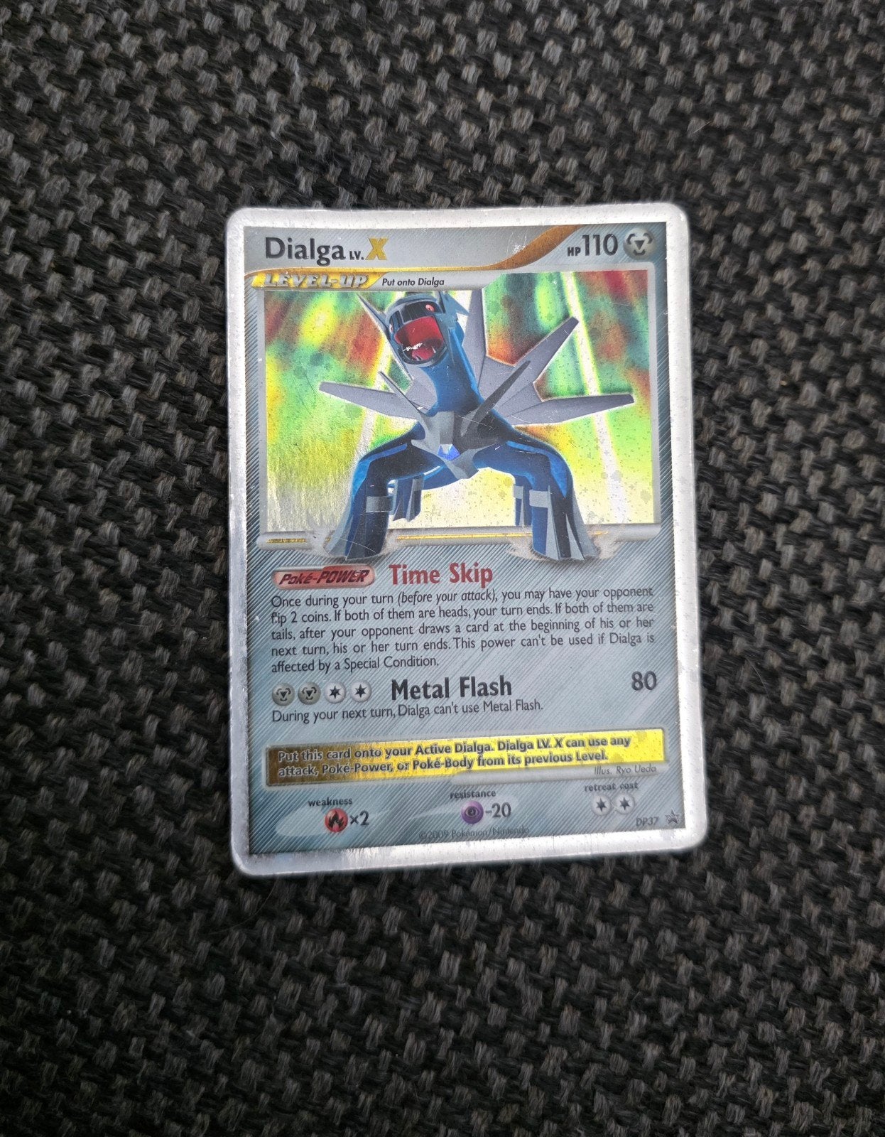 Pokemon Kaart Dialga LV.X - Nette staat, Verzenden, Gebruikt, Losse kaart, Foil