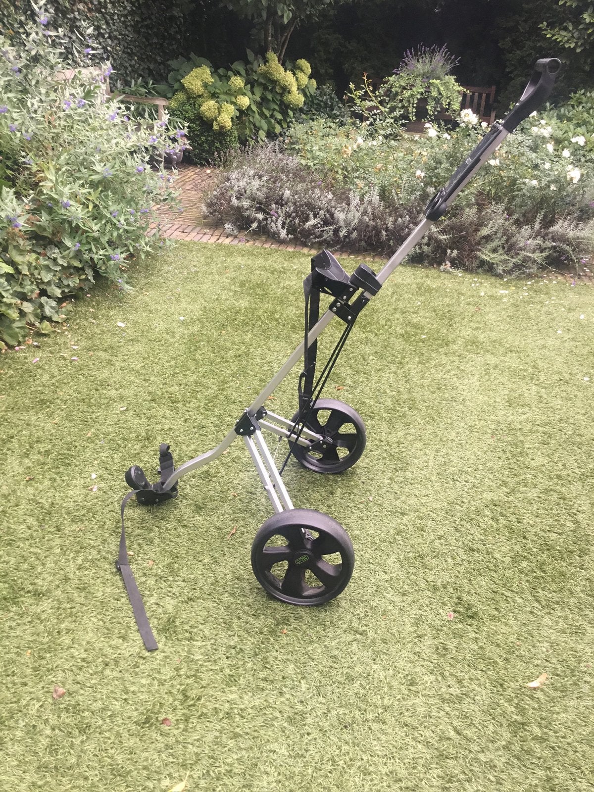 Golfkar met score en ballenhouder, Sport en Fitness, Ophalen, Zo goed als nieuw, Golfkar