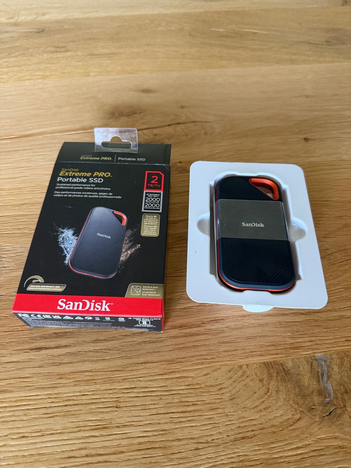 Sandisk extreme pro portable ssd 2TB, Computers en Software, Harde schijven, Ophalen of Verzenden, Nieuw, SSD