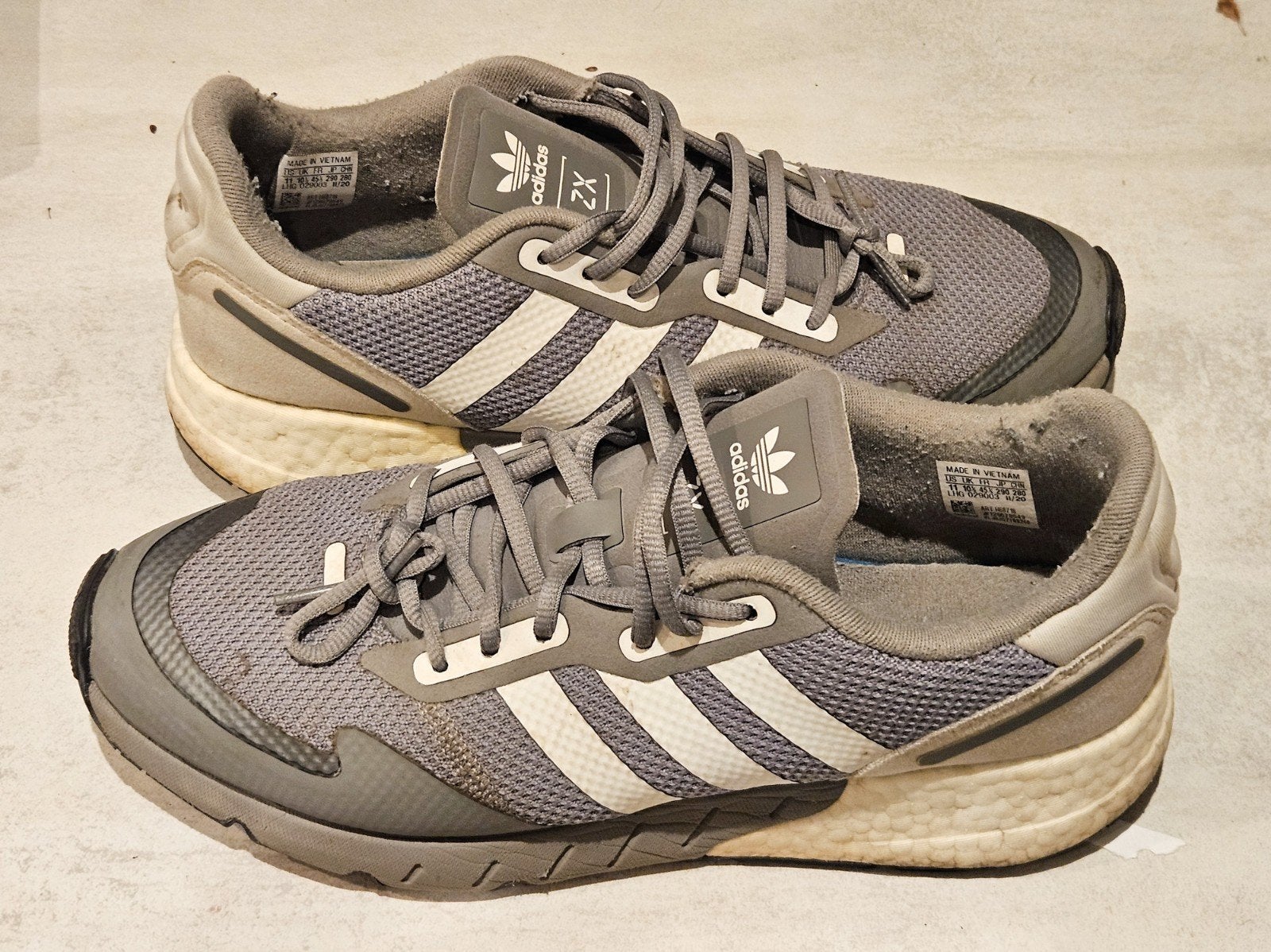 Adidas ZX 1K Boost Sneakers Grijs m45, Overige kleuren, Ophalen of Verzenden, Sneakers of Gympen, Adidas