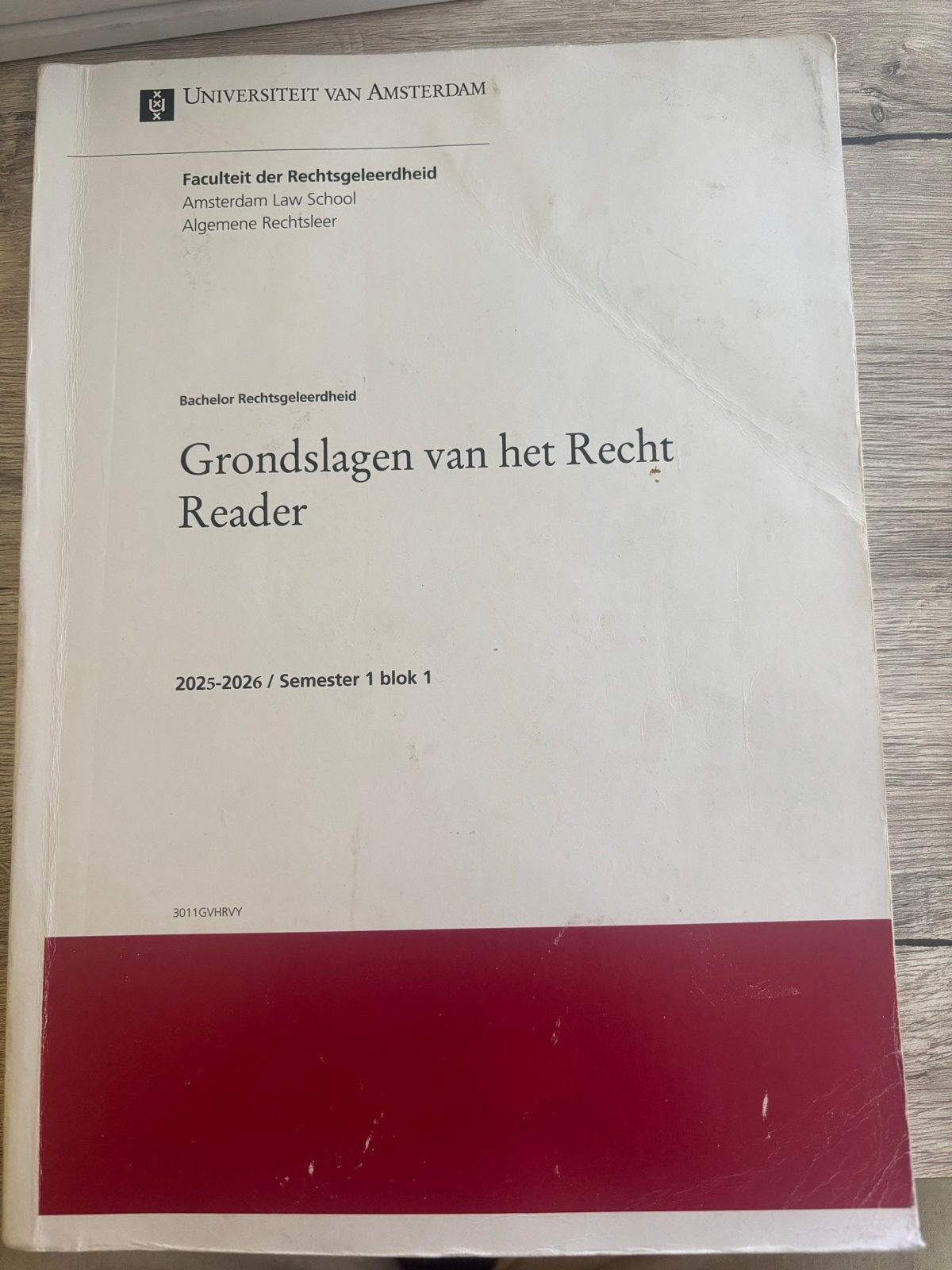 Grondslagen van het Recht Reader UvA 2025-2026, Boeken, Studieboeken en Cursussen, Ophalen, Gamma, Zo goed als nieuw, WO