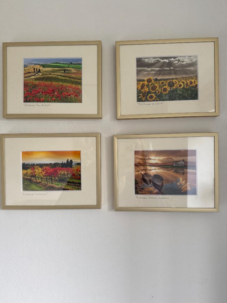 Set van 4 wanddecoraties Toscane – fotolijsten, Ophalen