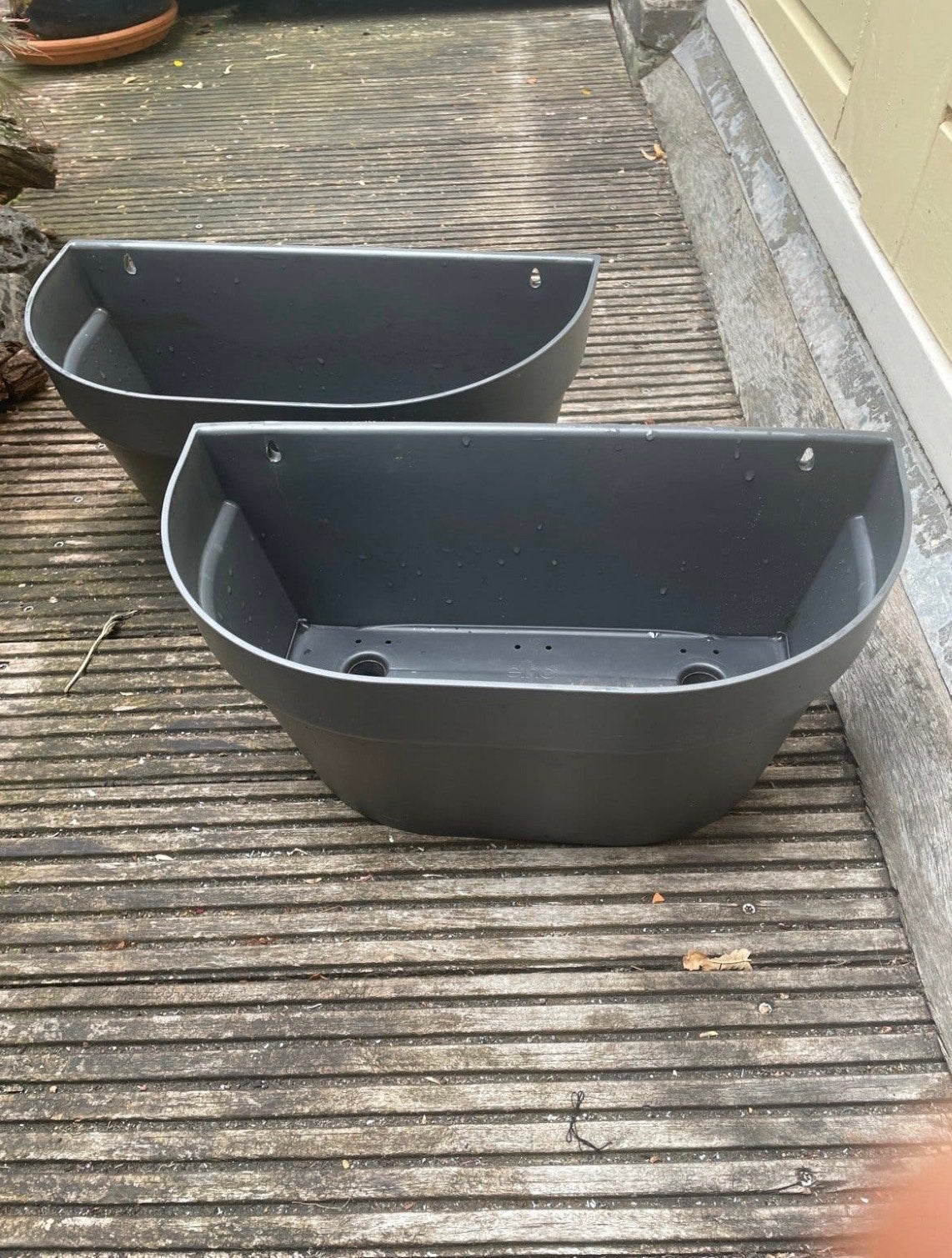 2 Elho Loft Urban wandbakken 40cm antraciet, Ophalen, Kunststof, Minder dan 30 cm, Balkon