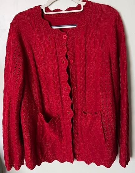 Vest rood maat 42, Ophalen of Verzenden, Zo goed als nieuw, Maat 42/44 (L), Rood