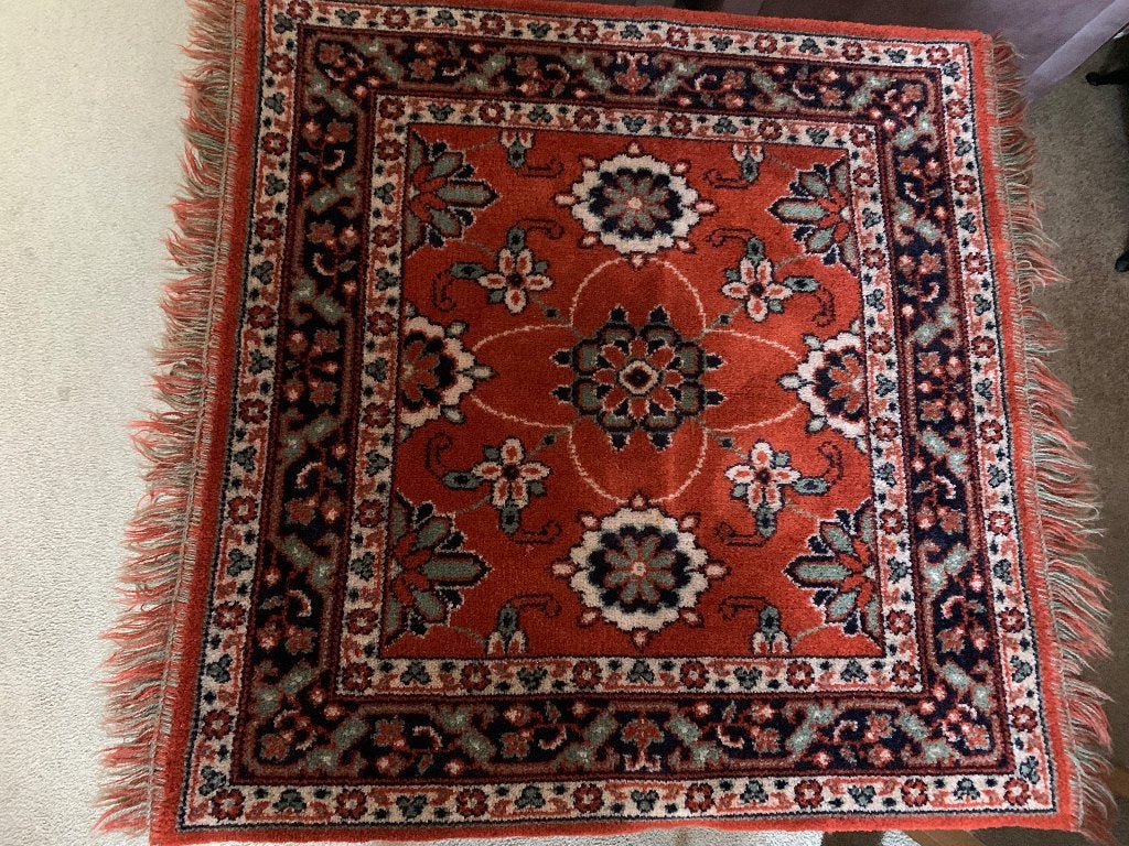 Tafelkleed vintage, Ophalen, Gebruikt, 80 cm, Vierkant