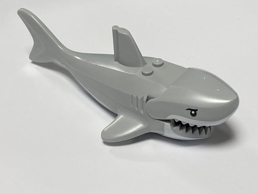 Nieuwe Lego lichtgrijze grote haai / shark, Compleet, Overige thema's, Lego, Overige typen