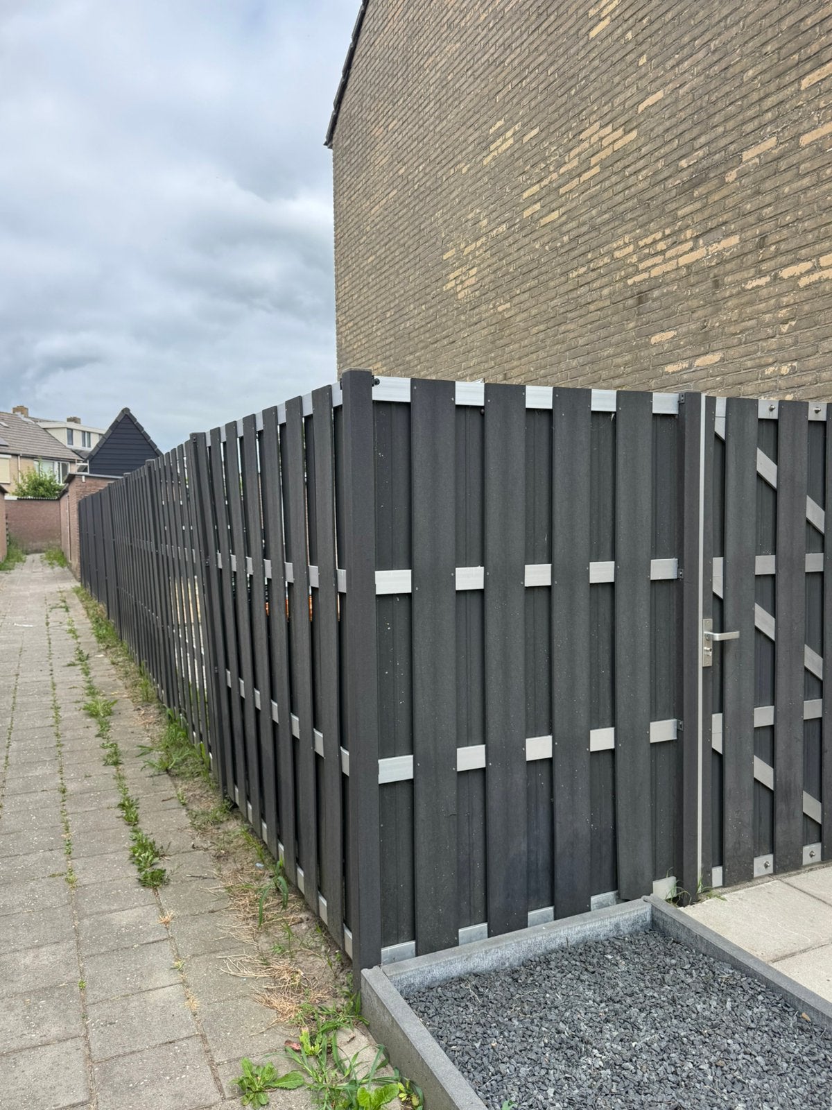 Schutting kunststof, Tuin en Terras, Ophalen of Verzenden, Zo goed als nieuw, Hout, 1 tot 2 meter