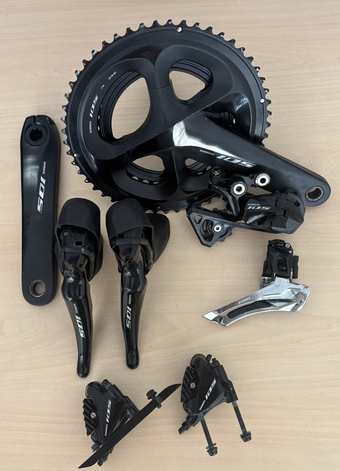 Shimano 105 groepset 2x11, Fietsen en Brommers, Fietsonderdelen, Ophalen, Zo goed als nieuw, Stuur