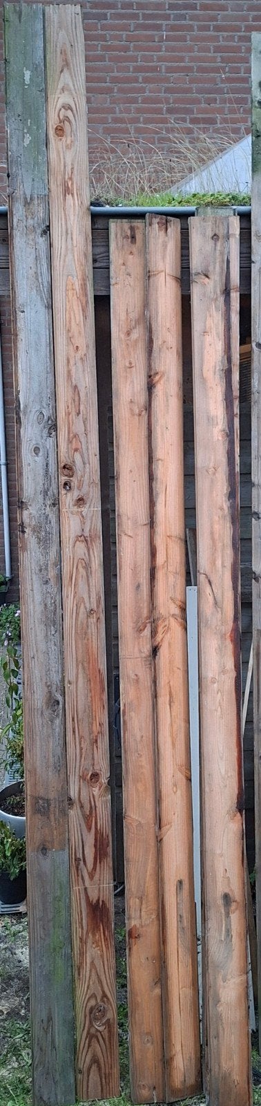 Rabatdelen messing en groef., Ophalen, Gebruikt, 250 cm of meer, Planken