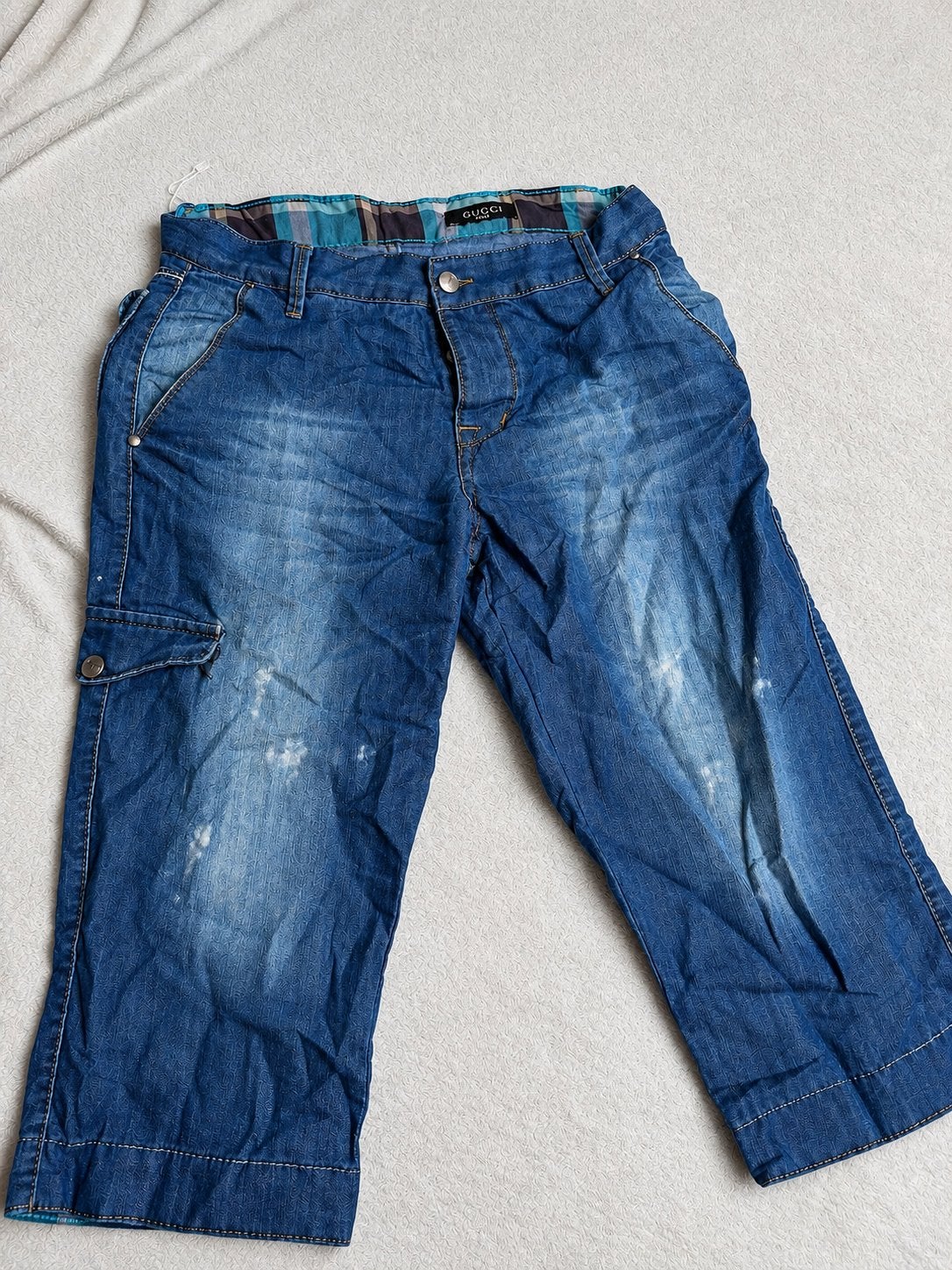Gucci Jeans Capri Broek - Blauw  - verschillende maten, Ophalen of Verzenden, Overige maten, Blauw