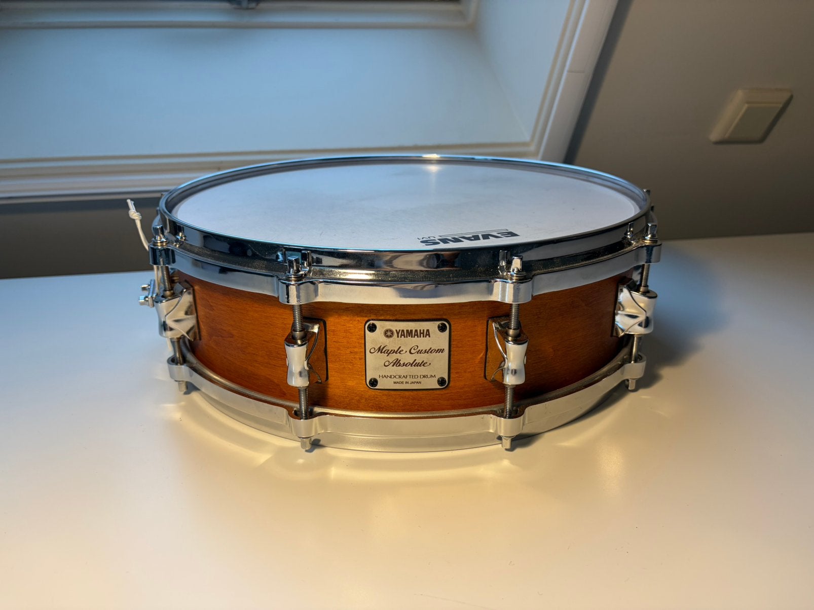 Yamaha 14x4 absolute maple custom snare drum, Ophalen of Verzenden, Zo goed als nieuw, Yamaha
