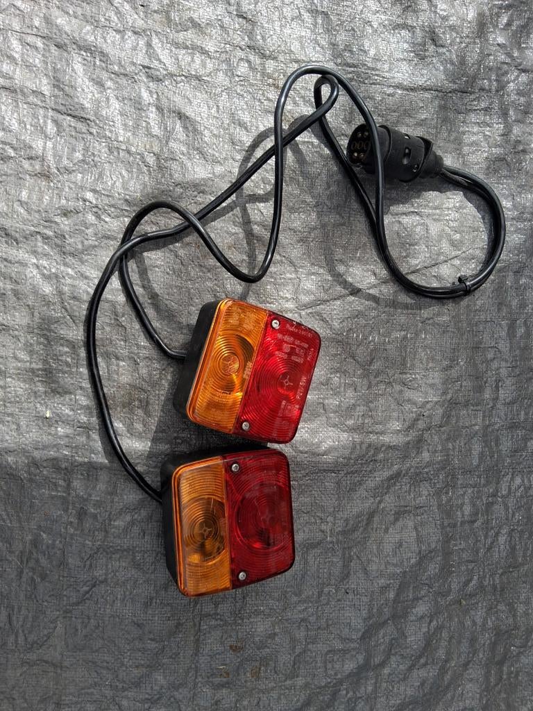 Aanhanger verlichting set met 7-polige stekker, Auto-onderdelen, Verlichting, Ophalen of Verzenden, Gebruikt, Universele onderdelen
