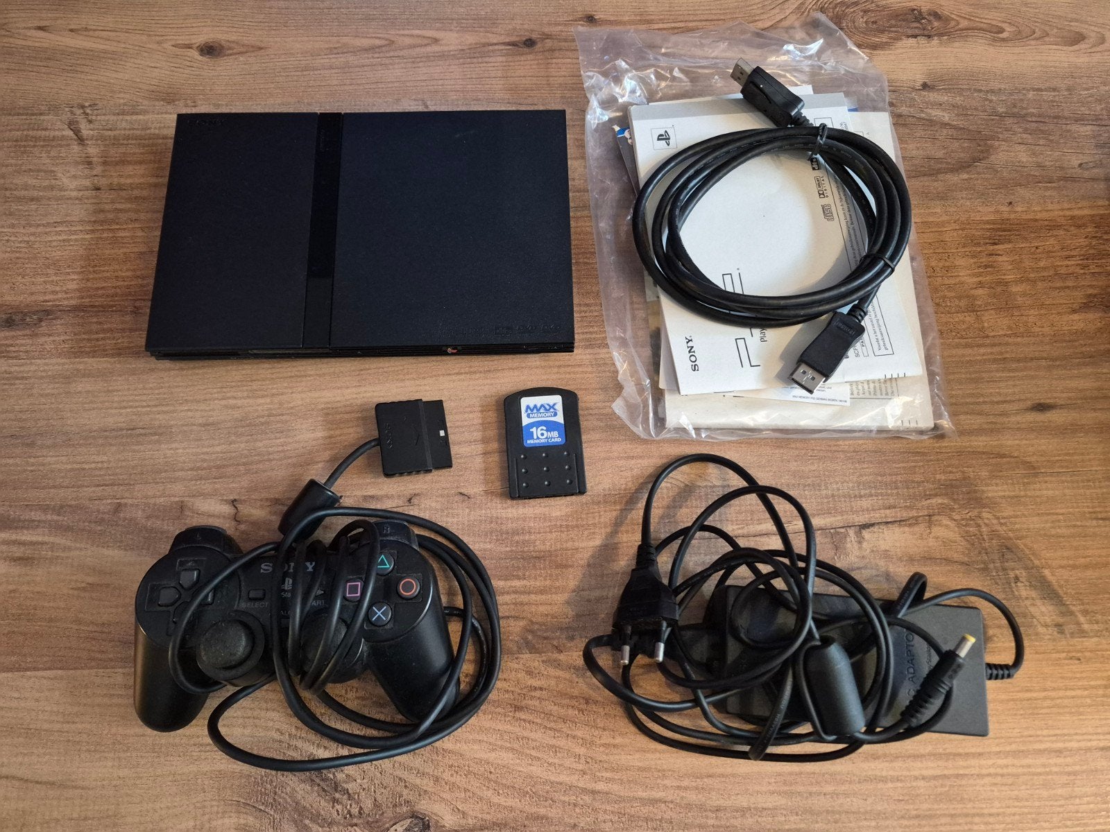 Sony PlayStation 2 Slim Console - Zwart, Ophalen, Gebruikt, Zwart, Met geheugenkaart