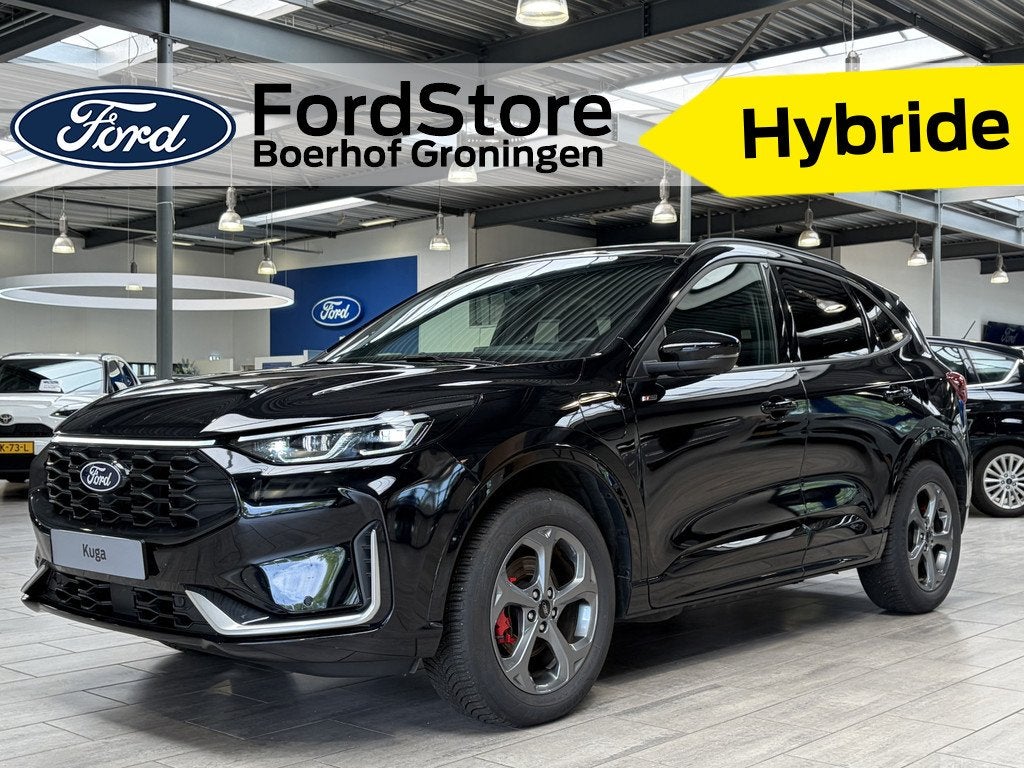 Ford Kuga 2.5 PHEV 243 pk ST-Line X I AGR stoelen I Adapt Cr, Auto's, Ford, 12 maanden, 14 kWh, Gebruikt, Zwart