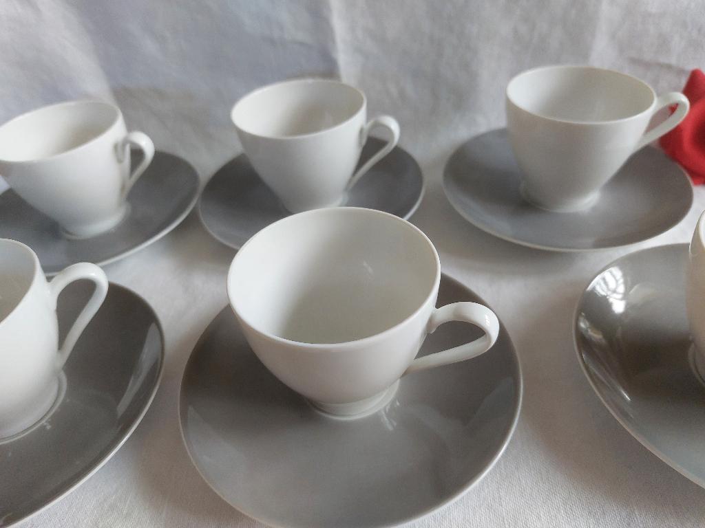 Eschenbach A.D. Copier | Larissa 6 x espressokopje + schotel, Ophalen of Verzenden