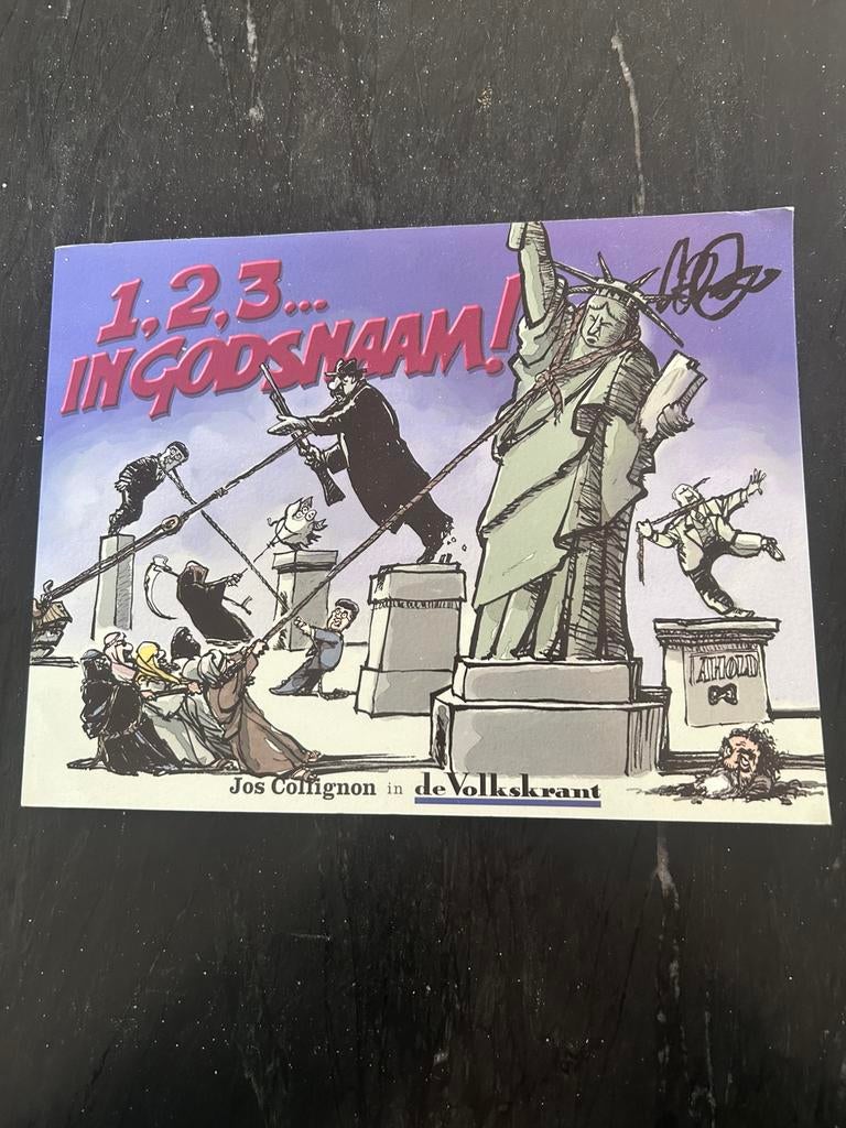JOS COLLIGNON cartoonist DE VOLKSKRANT 2003, Ophalen of Verzenden, 1980 tot heden, Nederland, Krant