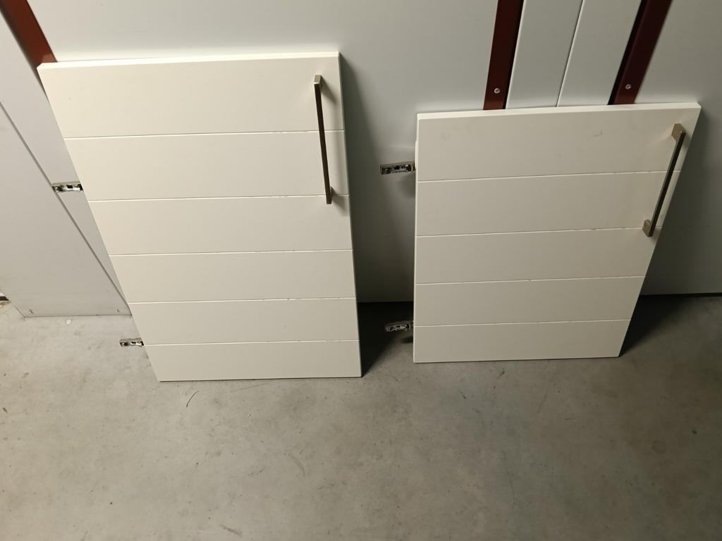 Witte keukendeuren met handvatten - Set van 2, Ophalen, Minder dan 50 cm, Gebruikt, Wit