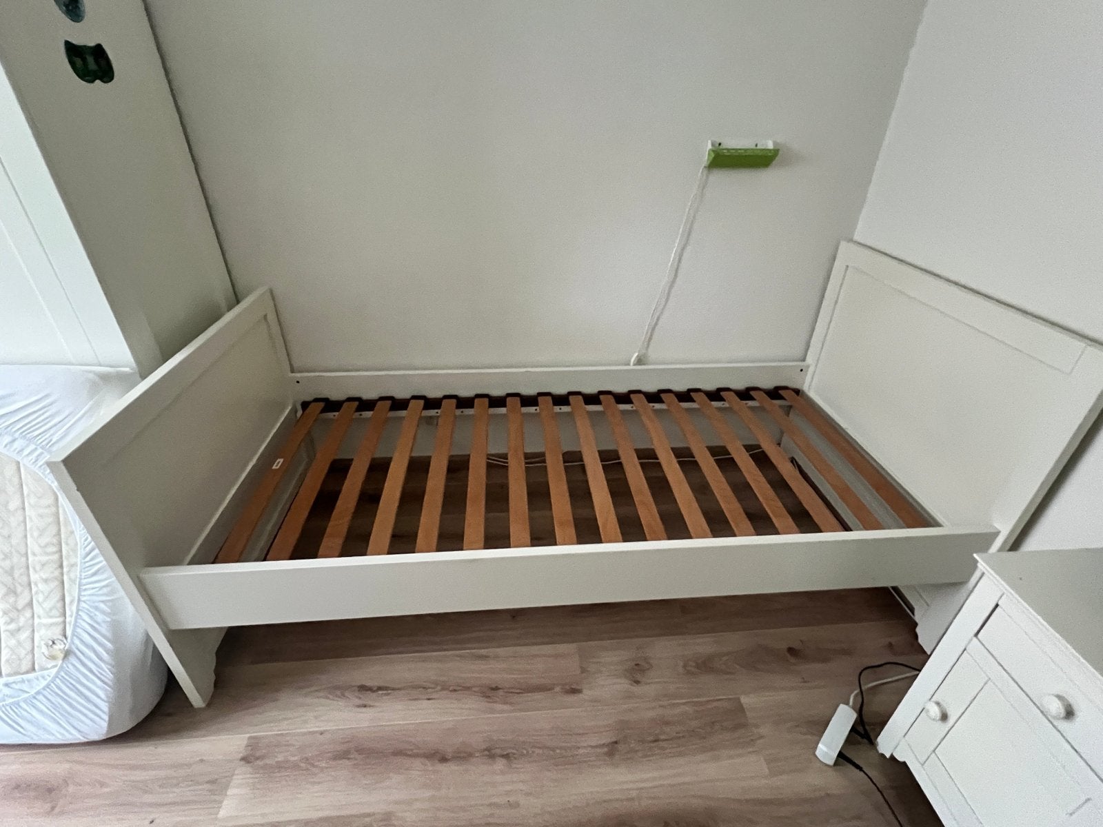 Roomate eenpersoonsbed 90x180 met lattenbodem, Huis en Inrichting, Ophalen, Eenpersoons, Wit, 200 cm