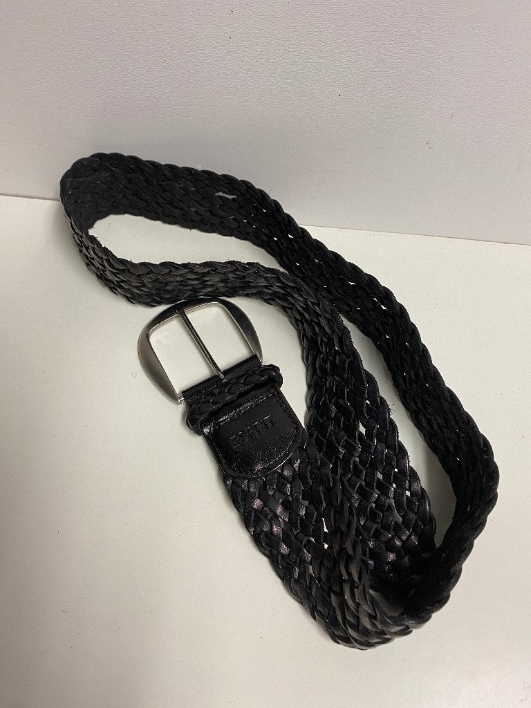 Esprit gevlochten leren riem - Zwart, 90 cm, Kleding | Dames, Riemen en Ceinturen, 3 tot 5 cm, 90 tot 100 cm, Tailleriem, Ophalen of Verzenden