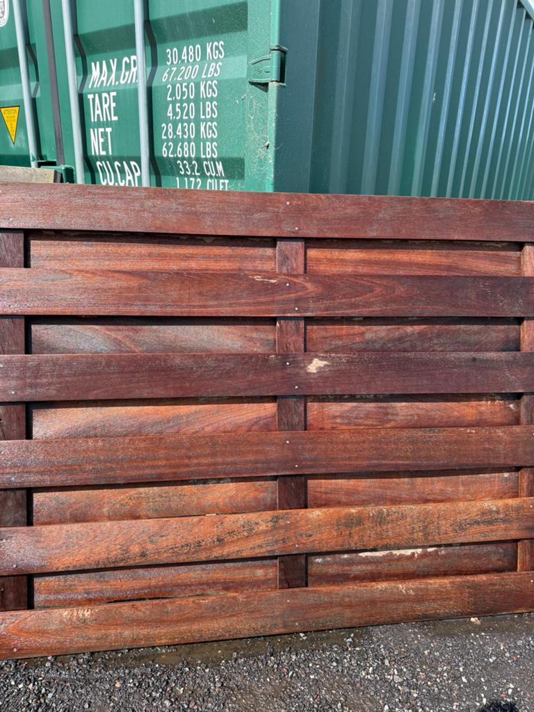 4 hardhouten schuttingdelen 180x160 cm, Ophalen, Minder dan 3 meter, Hout, 1 tot 2 meter