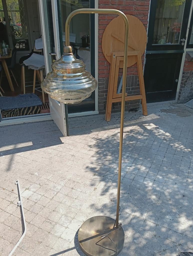 Vintage staande lamp, Huis en Inrichting, Lampen | Vloerlampen, Ophalen, Zo goed als nieuw, 150 tot 200 cm
