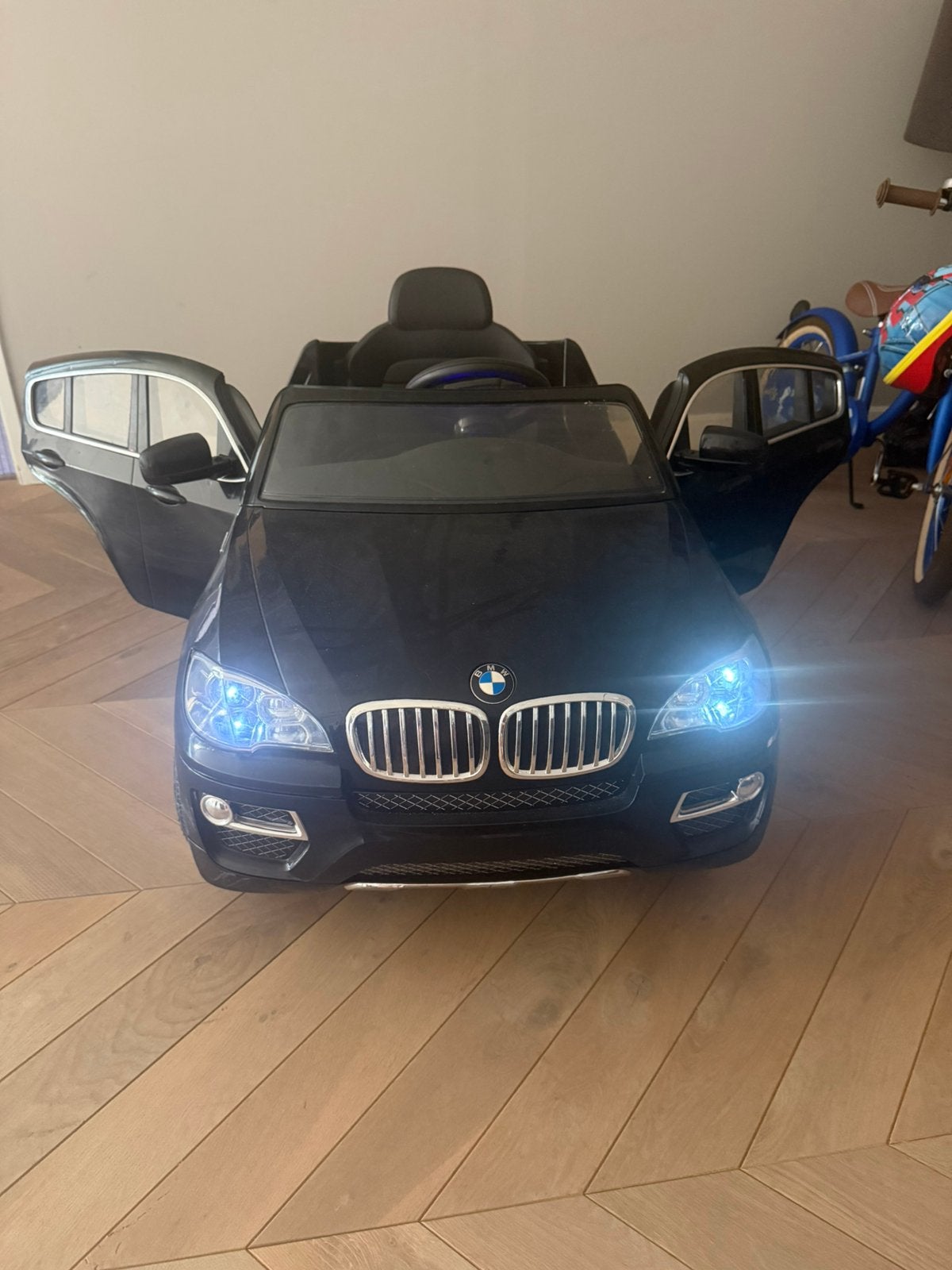 BMW elektrische kinderauto – Zwart, Ophalen of Verzenden, Zo goed als nieuw