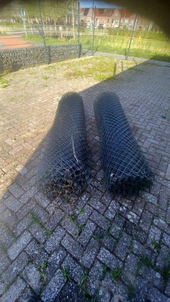 Gaas 2 meter hoog Maas 50x50 groen circa 50 meter, Tuin en Terras, Gaas en Draad, Ophalen, Gebruikt, 20 meter of meer, Gaas