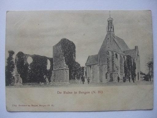 P255 Bergen NH - Ruine, Verzenden, Voor 1920, Ongelopen, Noord-Holland