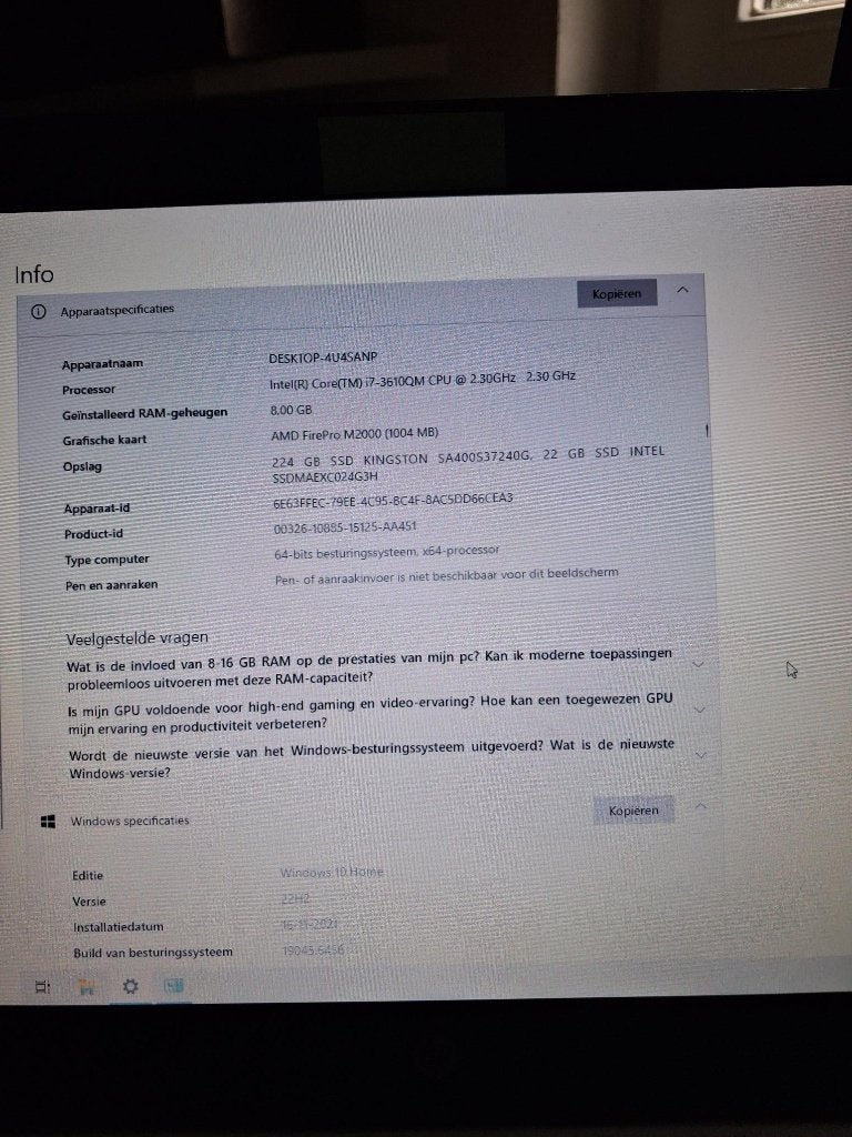 Lap Top HP EliteBook 8470w, Ophalen, Gebruikt, 2 tot 3 Ghz, Qwerty
