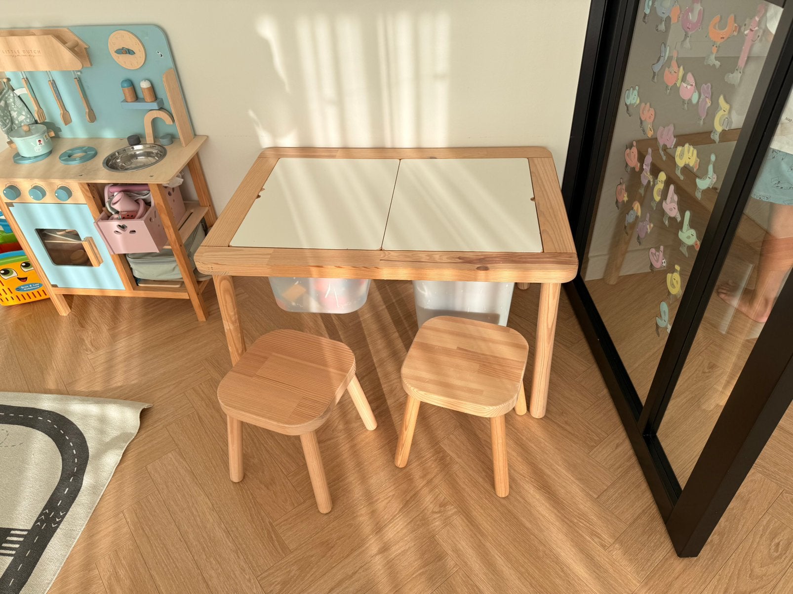 Ikea flisat stoel en tafel, Ophalen, Zo goed als nieuw, Stoel, 2 zitplaatsen