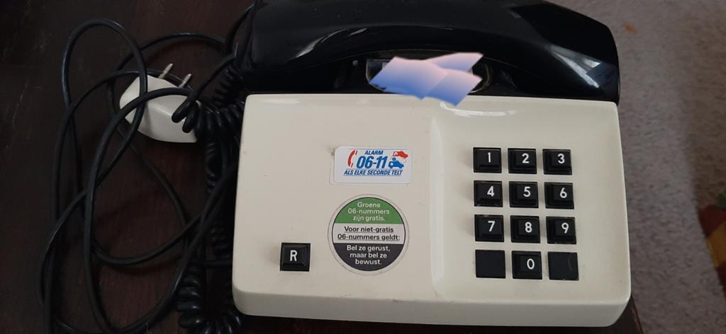 Vintage Telefoon Jaren '60-'70 - Druktoetsen, Telecommunicatie, Vaste telefoons | Niet Draadloos, Ophalen of Verzenden, Gebruikt