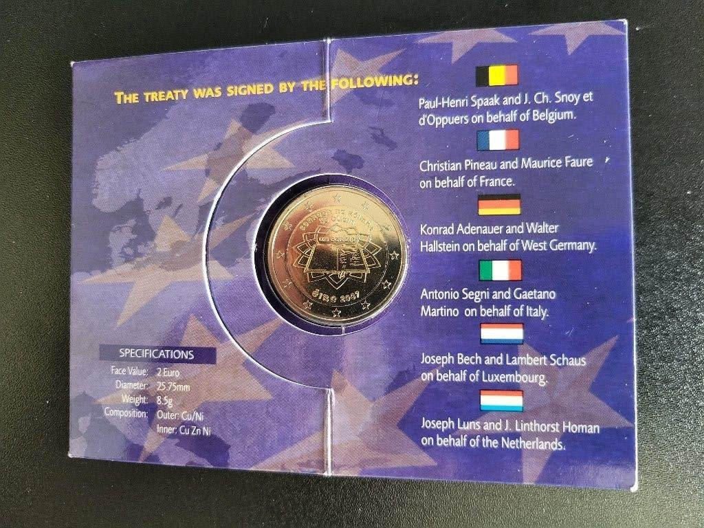 2 euro herdenkingsmunt Ierland 2007 BU CC 'Verdrag van Rome', Postzegels en Munten, Munten | Europa | Euromunten, Ophalen of Verzenden