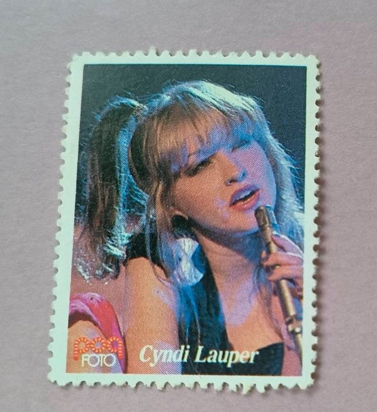 Popfoto zegel Cyndi Lauper, Ophalen of Verzenden, Nieuw, Foto of Kaart