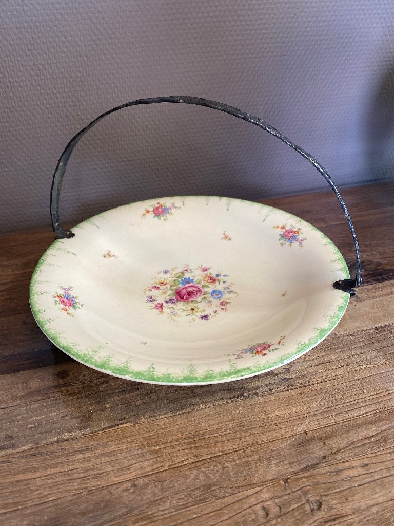 Brocante, antiek bord met hengsel - in zeer gave staat, Ophalen of Verzenden