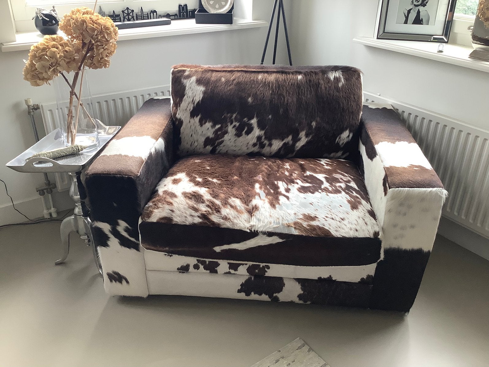 Love seat koe, Ophalen, Tweepersoons, Minder dan 150 cm, Leer