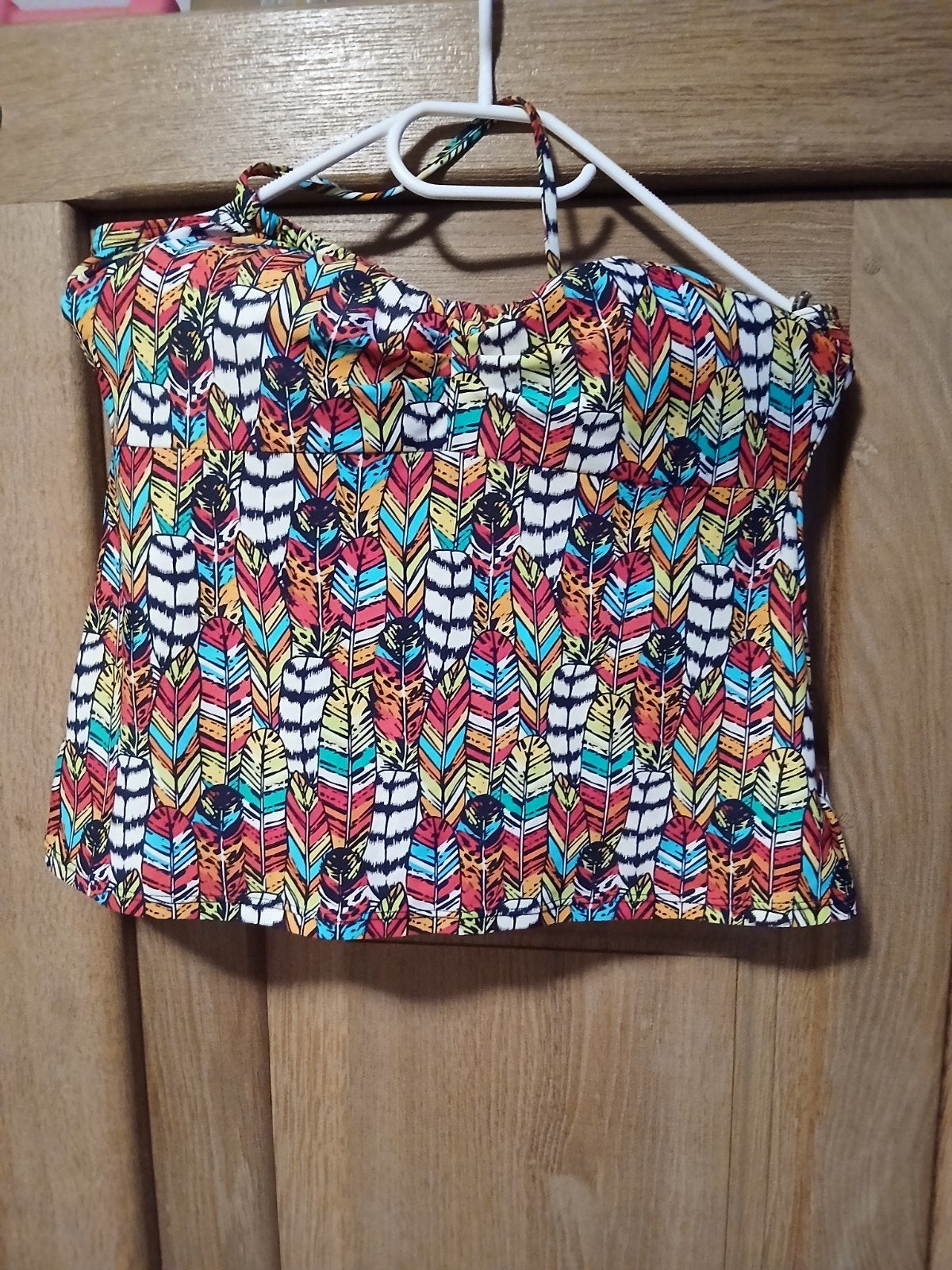 Tankini topje met kleurrijke verenprint, maat 40, Kleding | Dames, Badmode en Zwemkleding, Overige typen, Beachlife, Meerkleurig