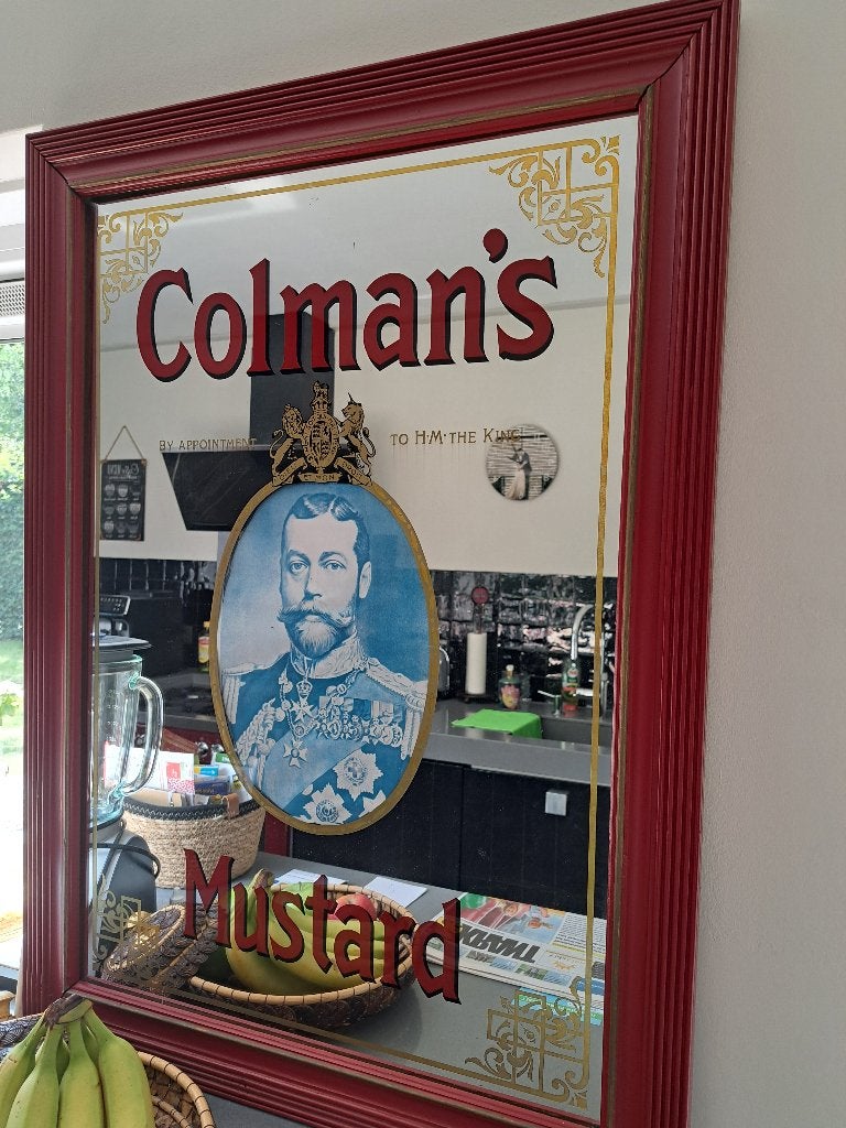 Colman's Mustard spiegel, Ophalen, Gebruikt, Reclamebord