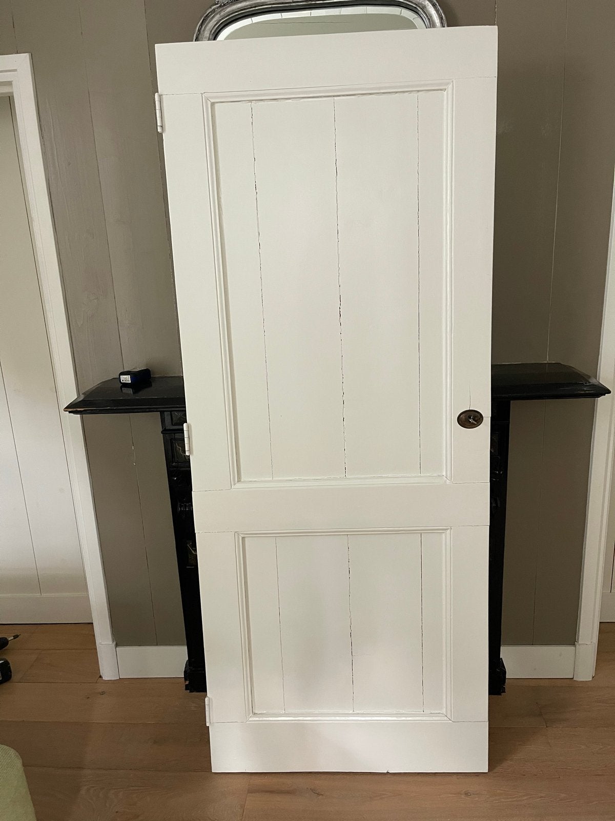 Witte oude binnendeur in goede staat, 187,5 keer 76  cm, Doe-het-zelf en Verbouw, Ophalen, Gebruikt, Minder dan 80 cm, 215 cm of meer