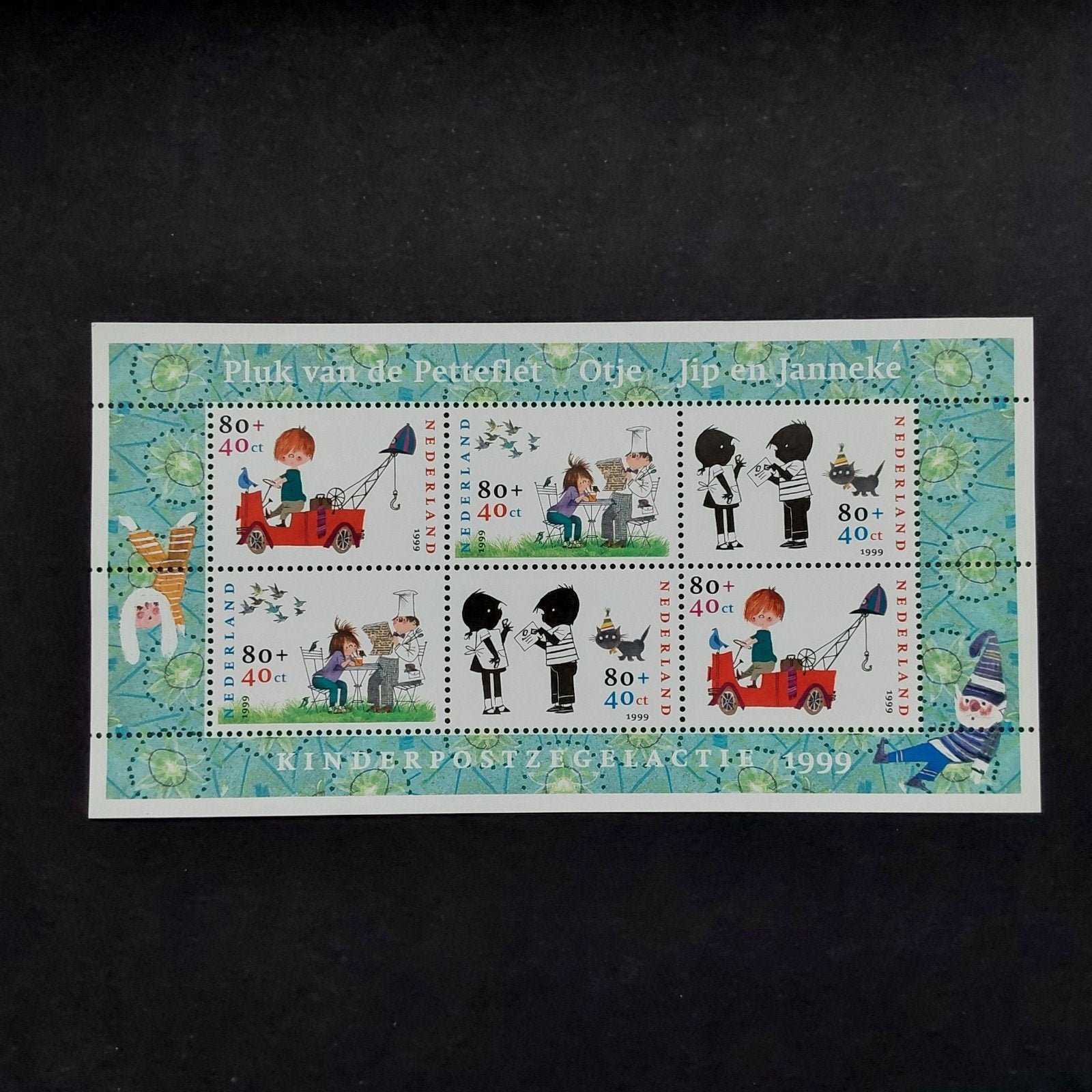 Kinderpostzegels 1999: Pluk, Otje, Jip en Janneke, Postzegels en Munten, Ophalen of Verzenden, Na 1940, Postfris