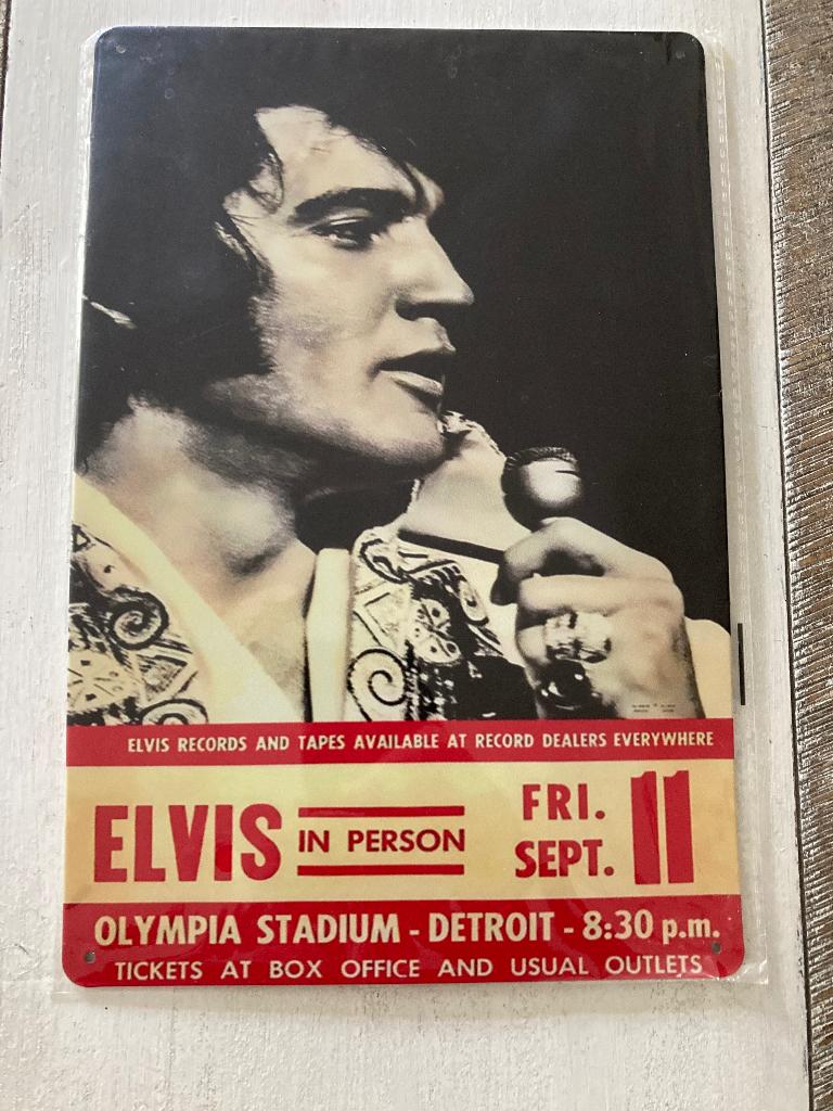Metalen plaat  Elvis Presley, Verzamelen, Ophalen of Verzenden, Nieuw, Poster, Artwork of Schilderij