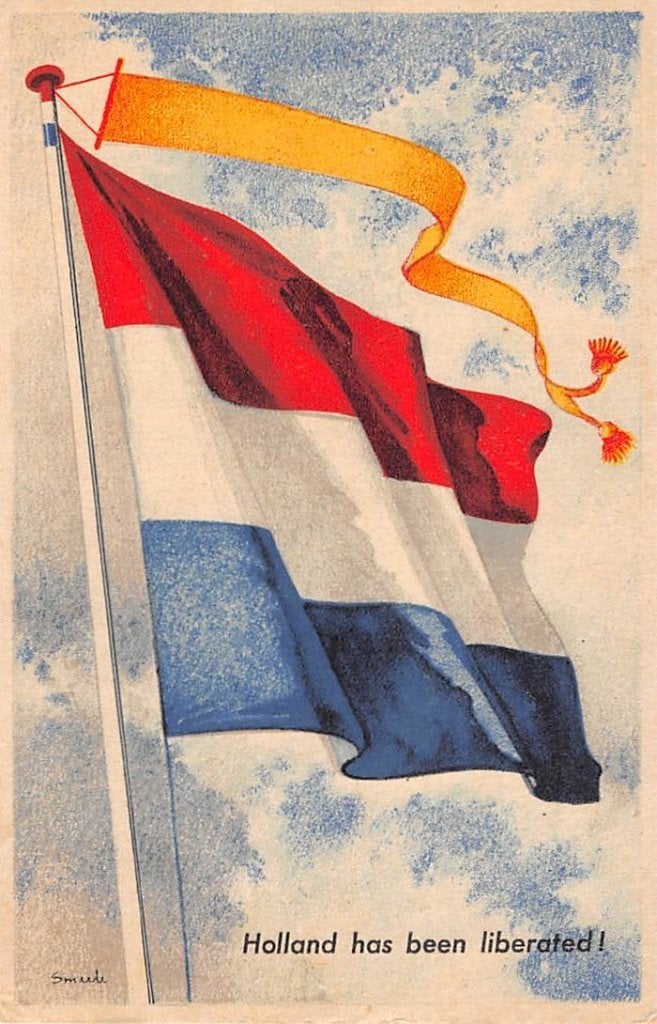 Originele Bevrijdingskaart 1945 - Holland has been liberated, Ophalen of Verzenden, Nederland, Foto of Poster