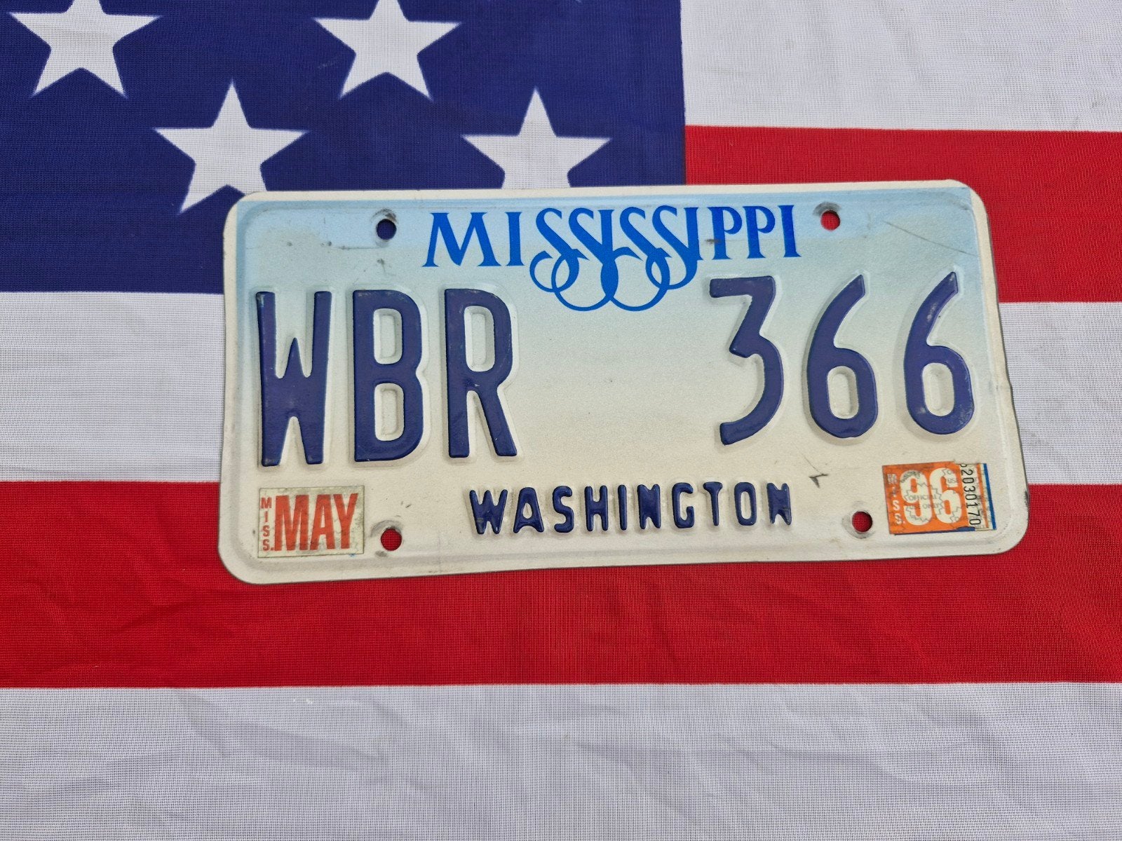 Kentekenplaat Mississippi USA Nummerplaat nummerbord License, Ophalen of Verzenden, Gebruikt, Auto's
