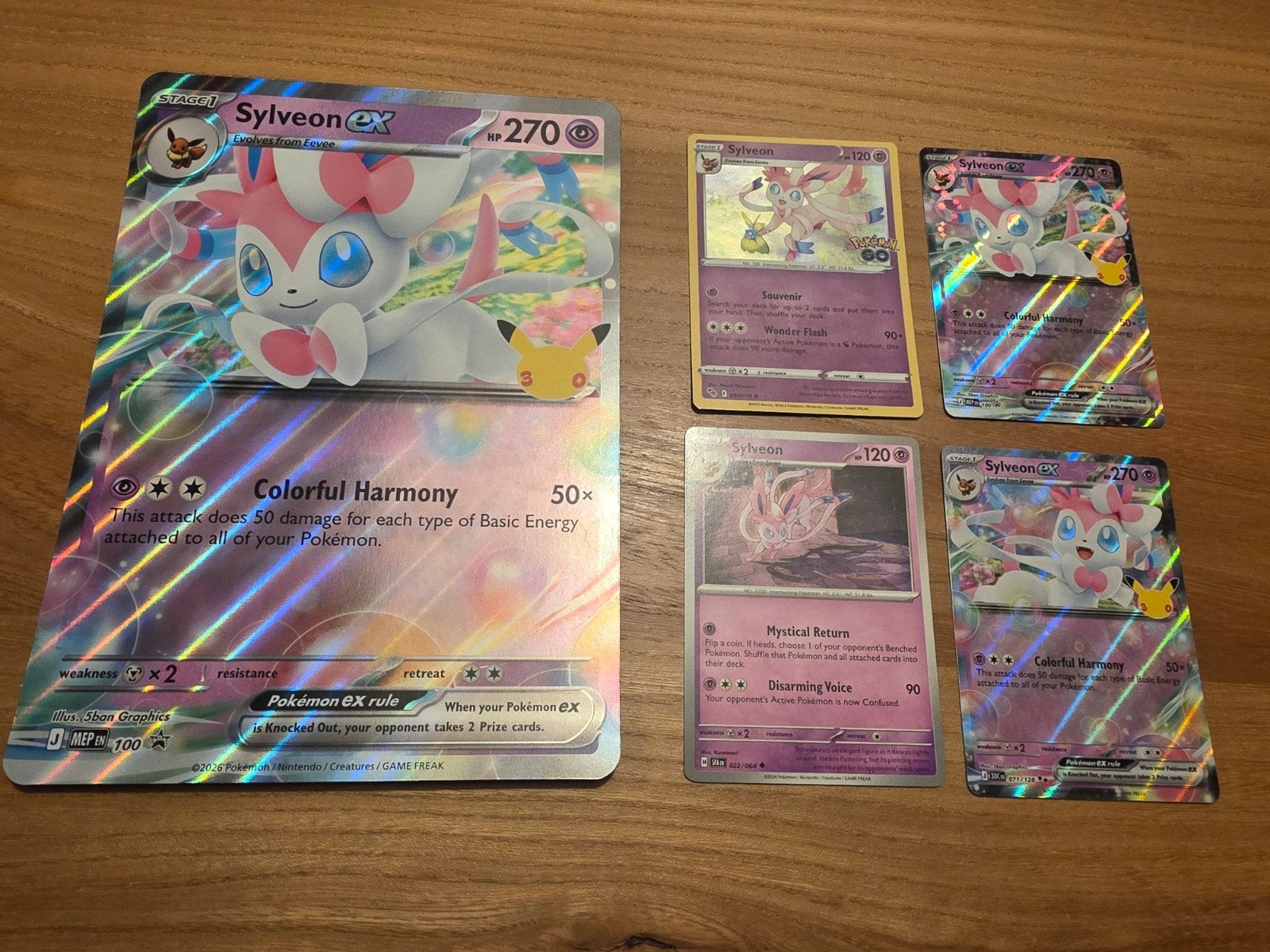 Sylveon pokemon kaarten set, Ophalen of Verzenden, Zo goed als nieuw