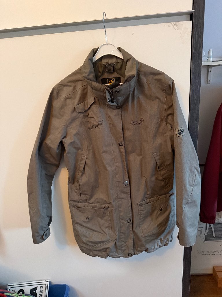 Jack Wolfskin jas, Ophalen, Gedragen, Maat 42/44 (L), Beige