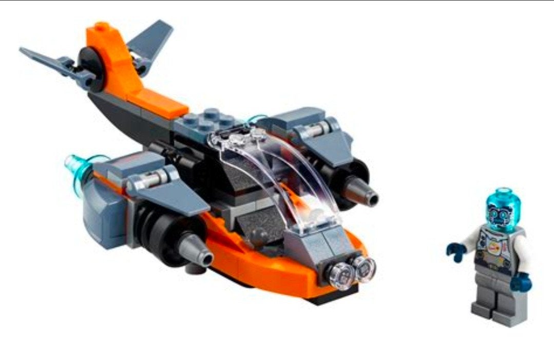 LEGO Creator 31111 Cyber Drone 3-in-1 met minifiguur, Ophalen of Verzenden, Zo goed als nieuw